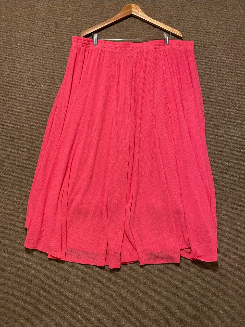 Torrid Fandango Pink Pleated Hi-Lo Midi Skirt Plus Size 4/4X
